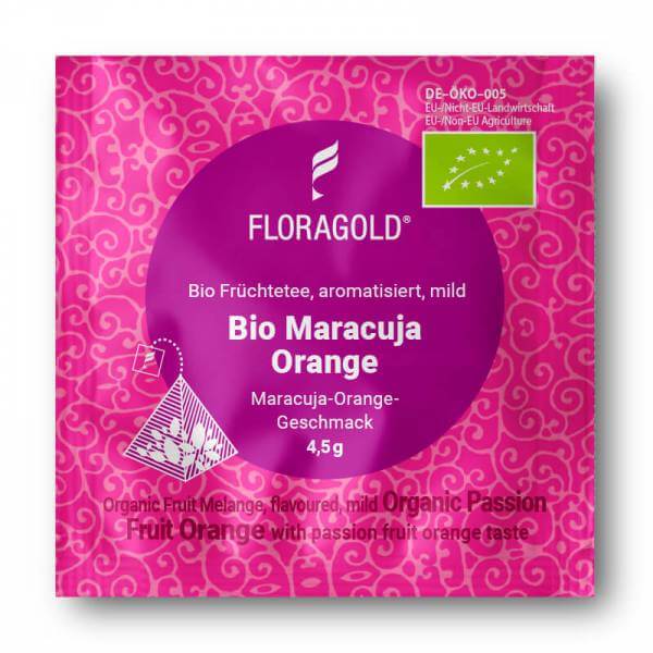 BIO Früchtetee »Maracuja-Orange« Floragold Pyramiden-Teebeutel