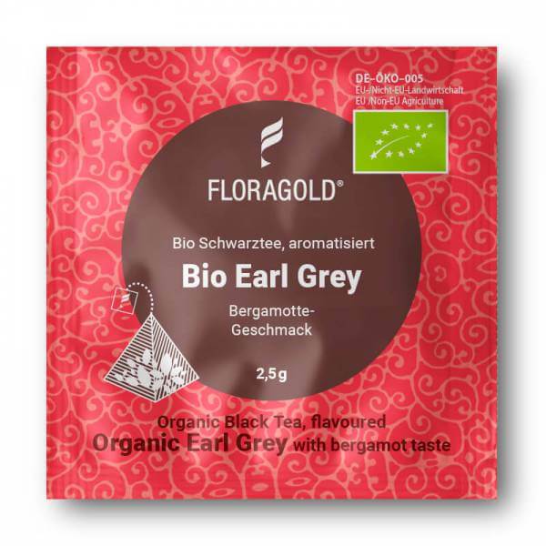 BIO Schwarztee »Earl Grey« Floragold Pyramiden-Teebeutel