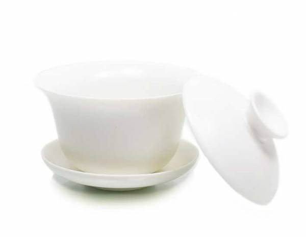 »Gaiwan« Deckeltasse weiß aus Porzellan