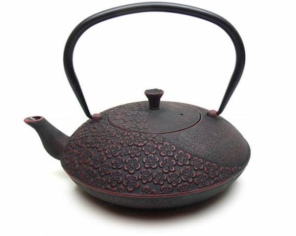Gusseisen-Teekanne Takumi schwarz-rot 1.1 Liter