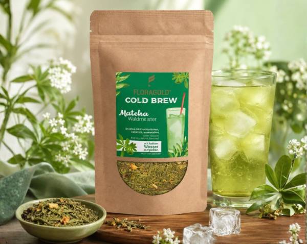 COLD BREW Matcha Waldmeister – natürlicher Grüntee mit Matcha -100g Tüte