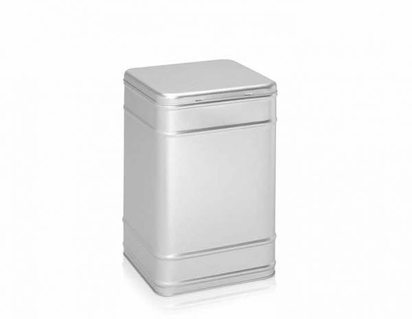 Teedose groß 2 Kg silber matt