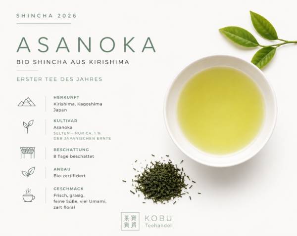 BIO Grüntee Shincha »Asanoka fine« 100g-Beutel