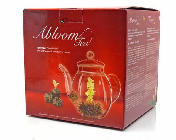 Geschenkset »Teeblüte« mit Glaskanne im Geschenkkarton