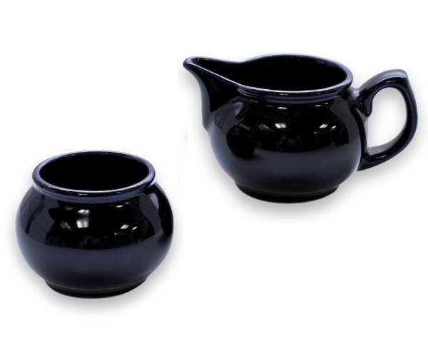 Milch- und Zucker-Set im englischen Stil – dunkelblau