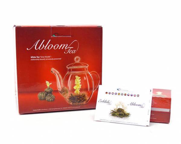 Geschenkset »Teeblüte« mit Glaskanne im Geschenkkarton